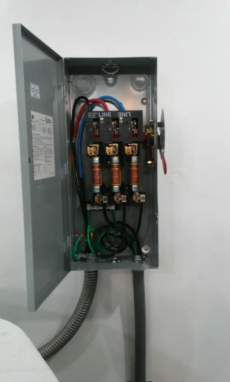 Three-phase disconnect switch installed for Electrical Wiring & Rewiring in Wiscasset